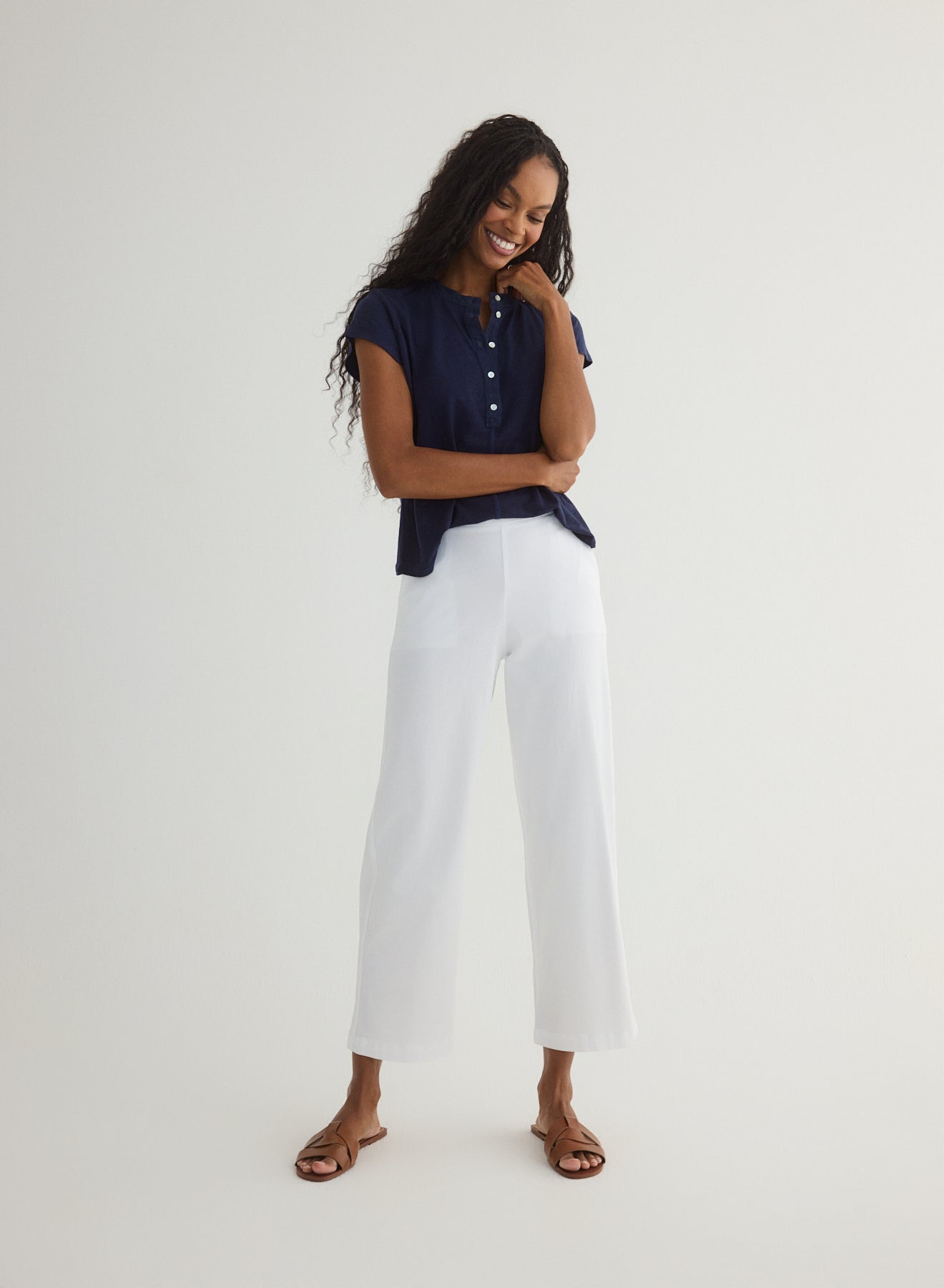 Bella Dahl Catalina Clean Front Wide Leg Crop
