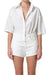 Citizens of Humanity Frances Cropped Cape Button Up Optic White