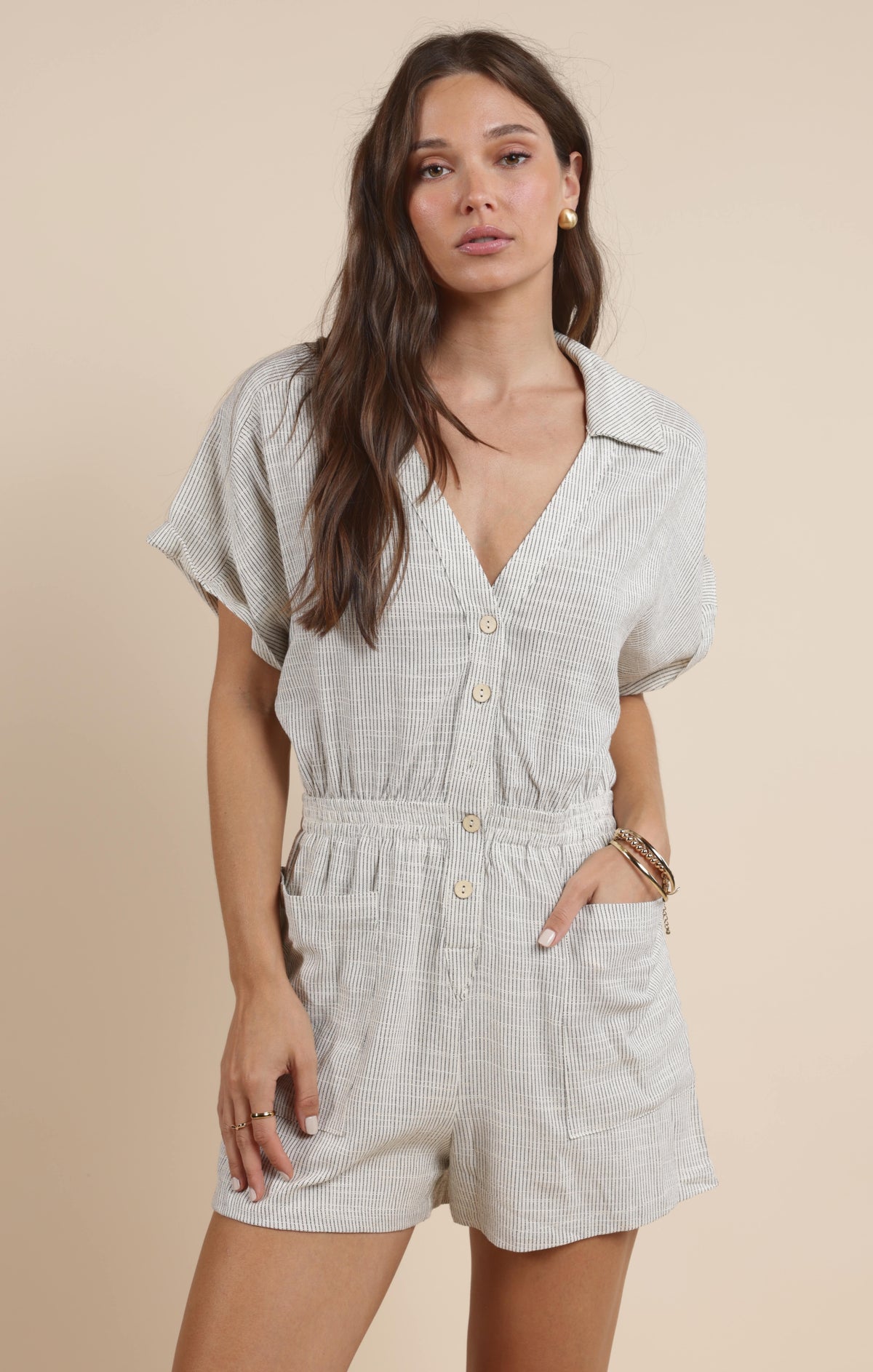 Sadie &amp; Sage Mojave Buttoned Romper