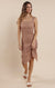 SAGE THE LABEL Tan Line Fitted Midi Dress