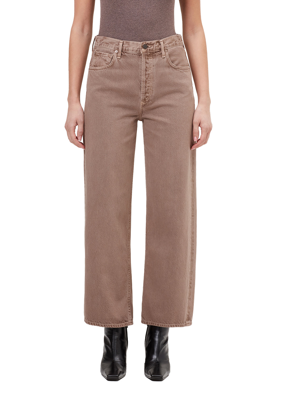 AGOLDE Ren High Rise Wide Leg in Ceramic