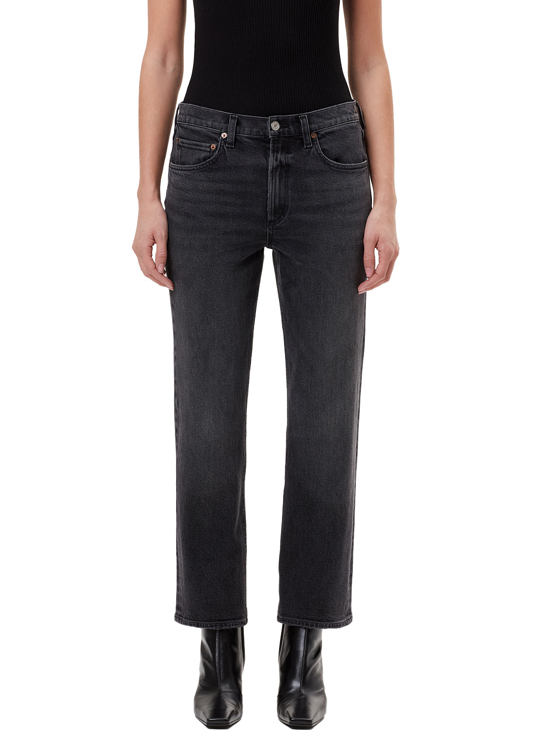 AGOLDE Valen Mid Rise Ankle Straight in Radius