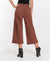OAT High Rise Clean Wide Leg Crop Jean in Mocha