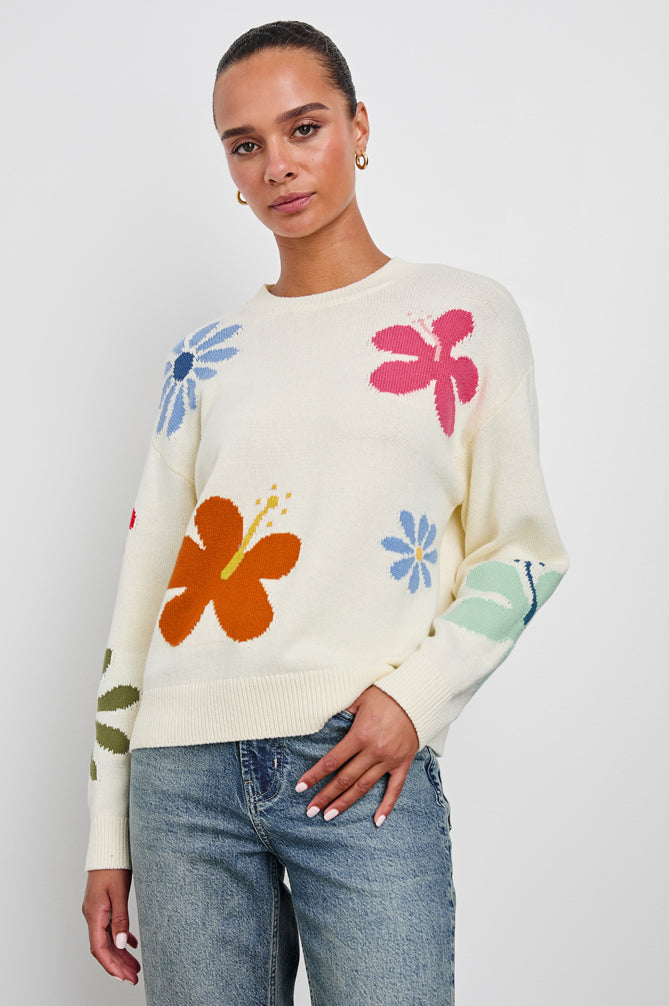 Rails Zoey Sweater in Ivory Hibiscus