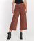 OAT High Rise Clean Wide Leg Crop Jean in Mocha