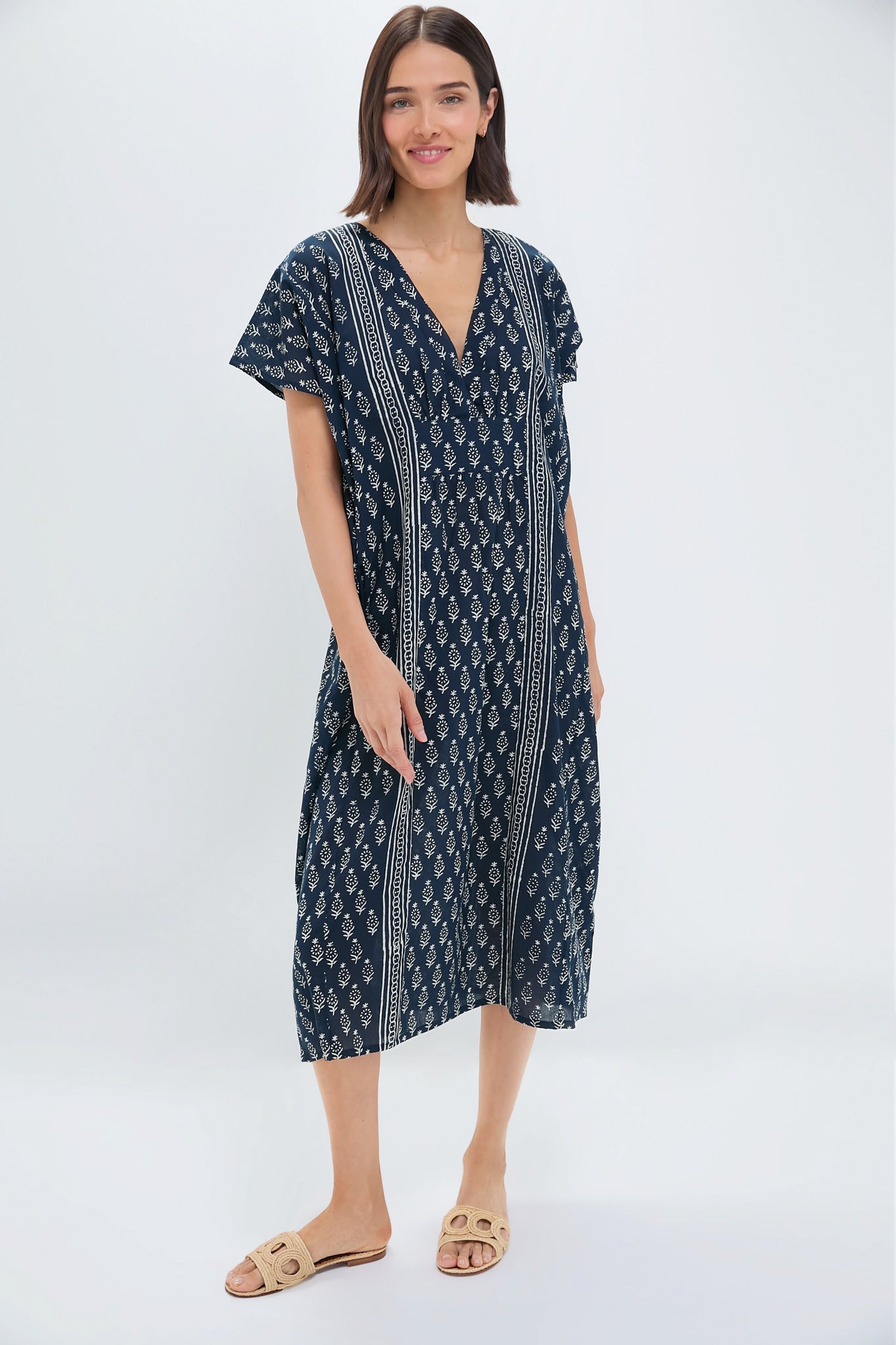 EMERSON FRY Francina Caftan in Marguerite Blue 2