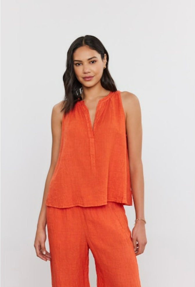 Velvet by Graham & Spencer Tacy Top Paprika