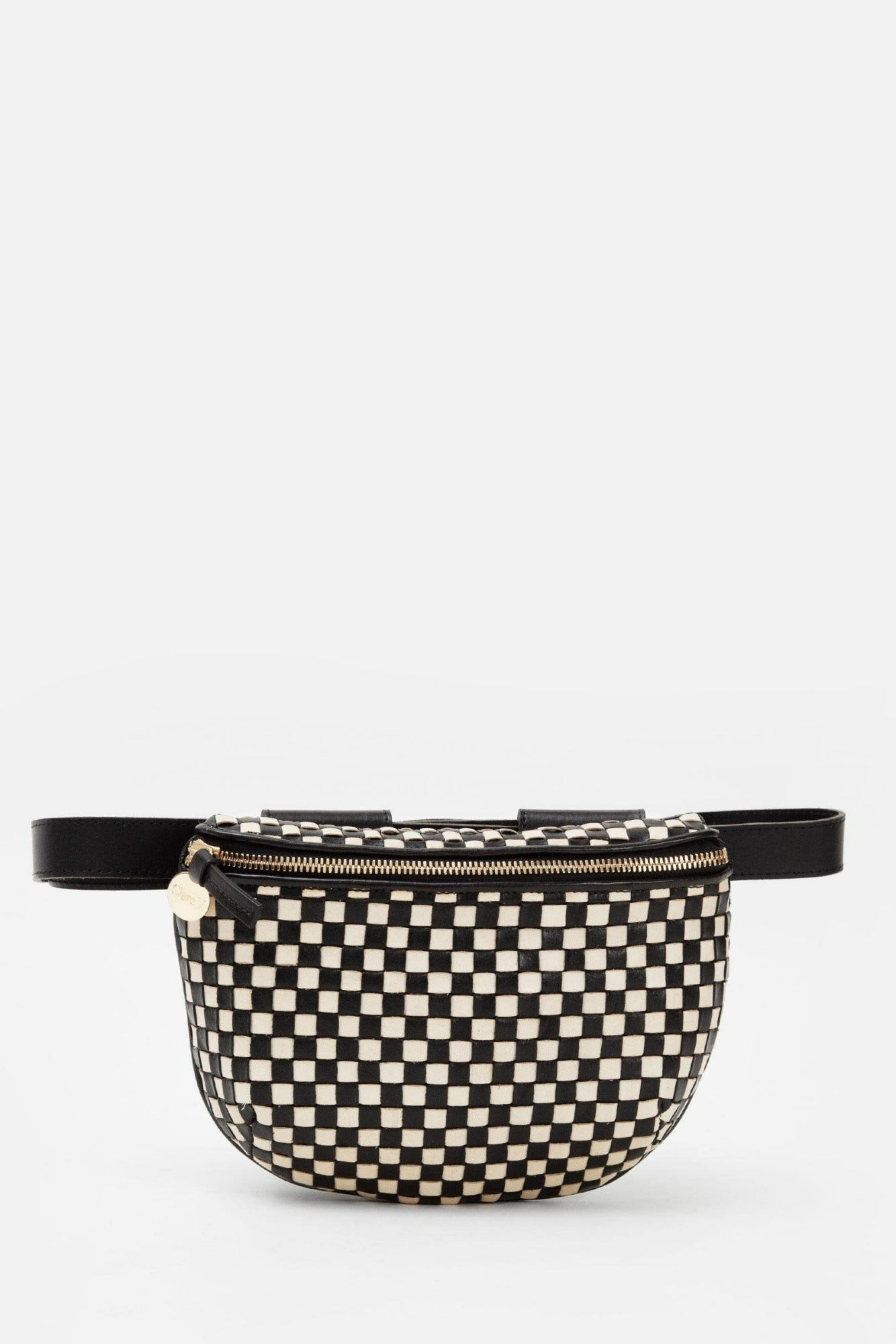 Clare V. Woven Checker Grande Fanny