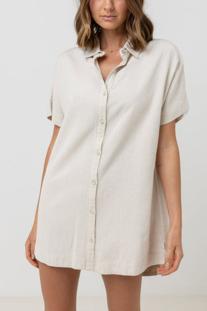 Rhythm Classic Shirt Dress Oat
