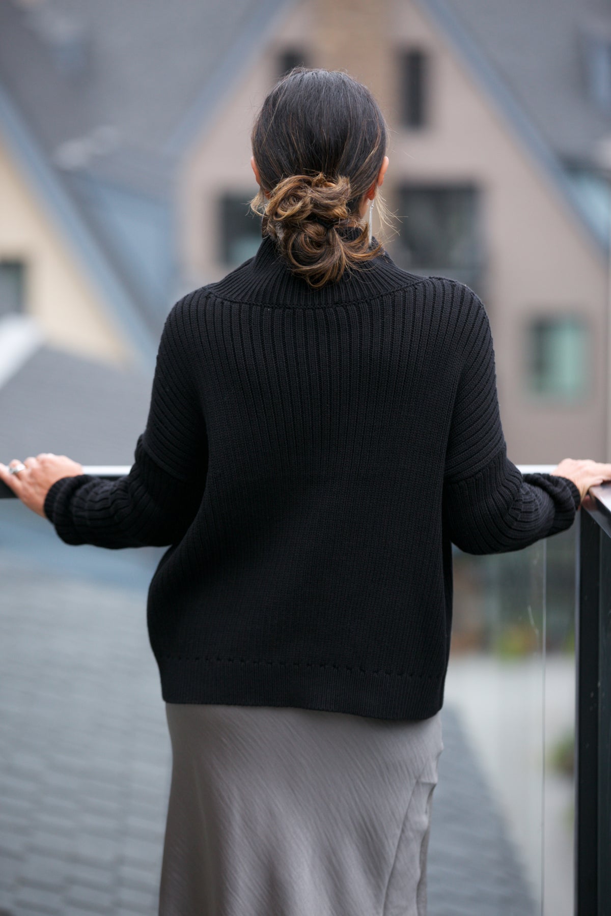 EMERSON FRY Carolyn Funnel Neck Sweater