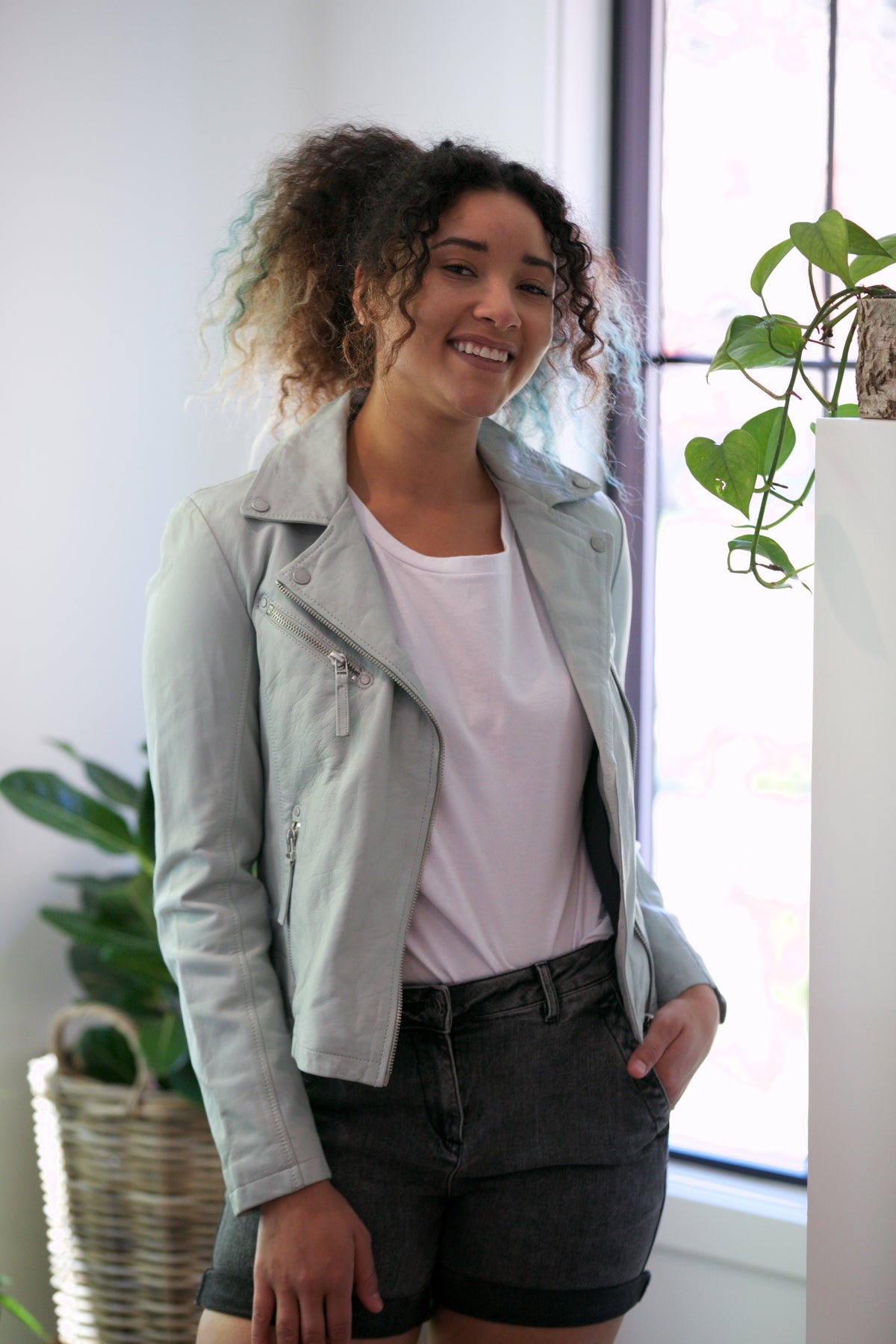 Mauritius Leather Pasja Jacket Light Blue