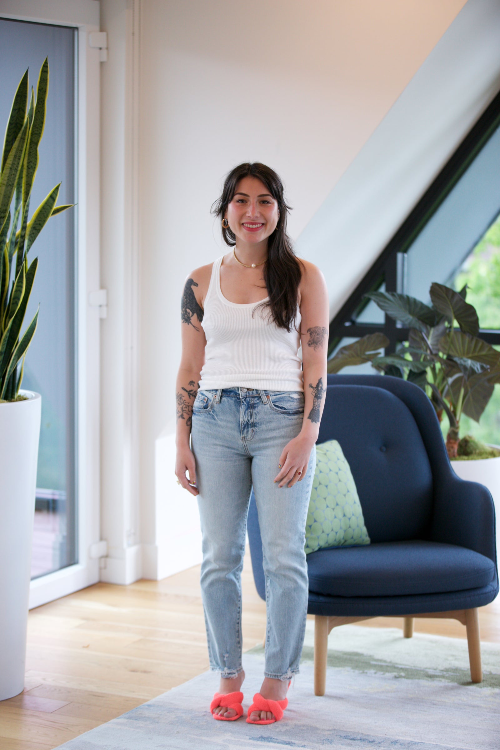 NYLAND Kendall Ribbed Tank Off White