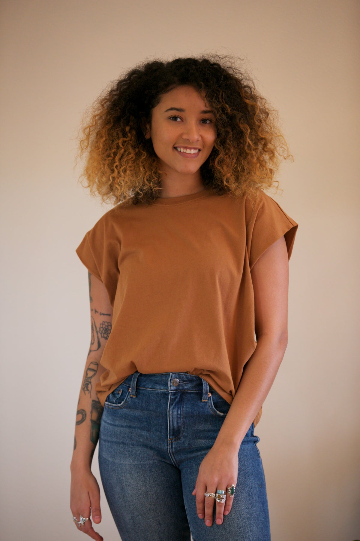 PISTOLA Trina Muscle Tee Spicy Brown