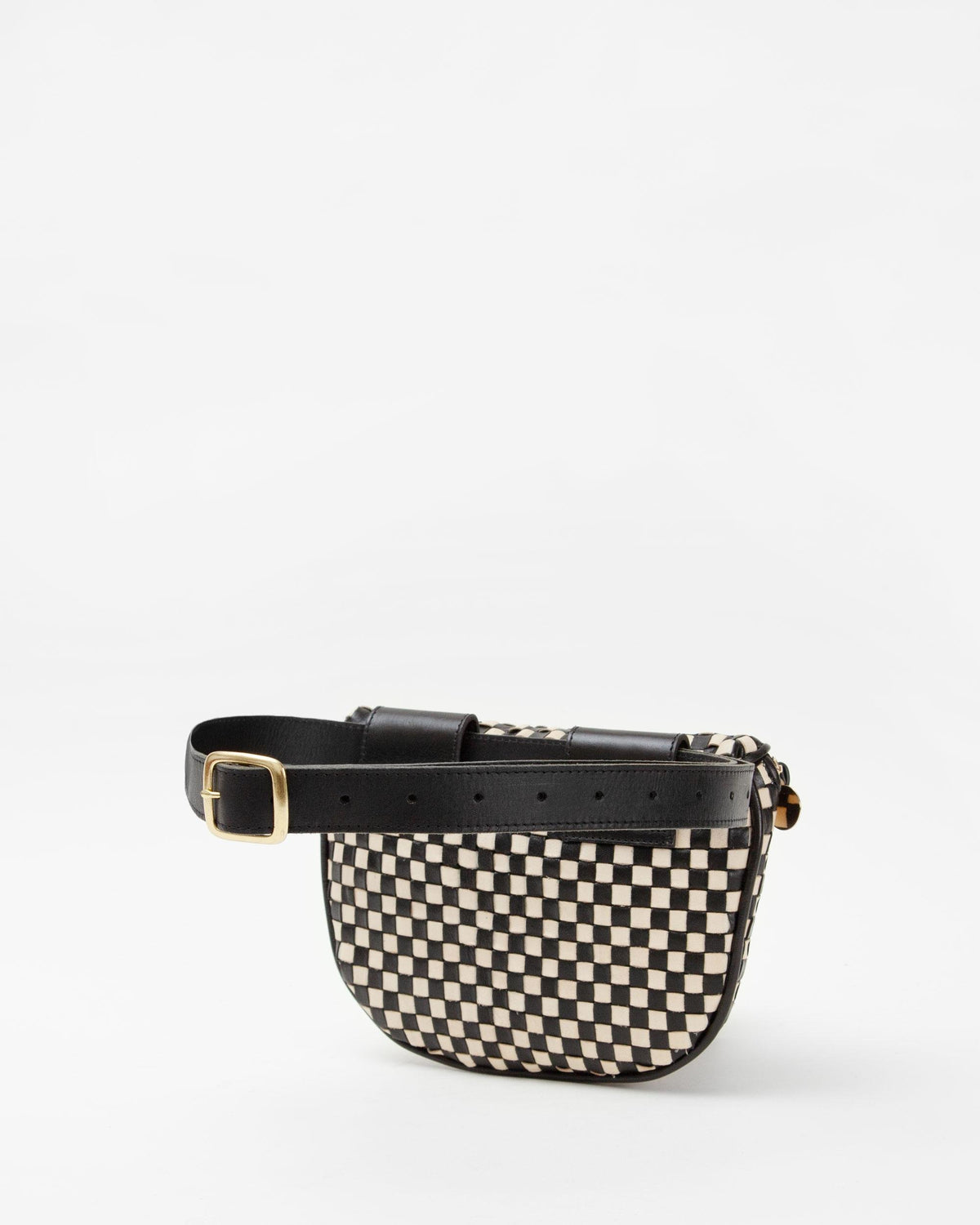 Clare V. Woven Checker Grande Fanny